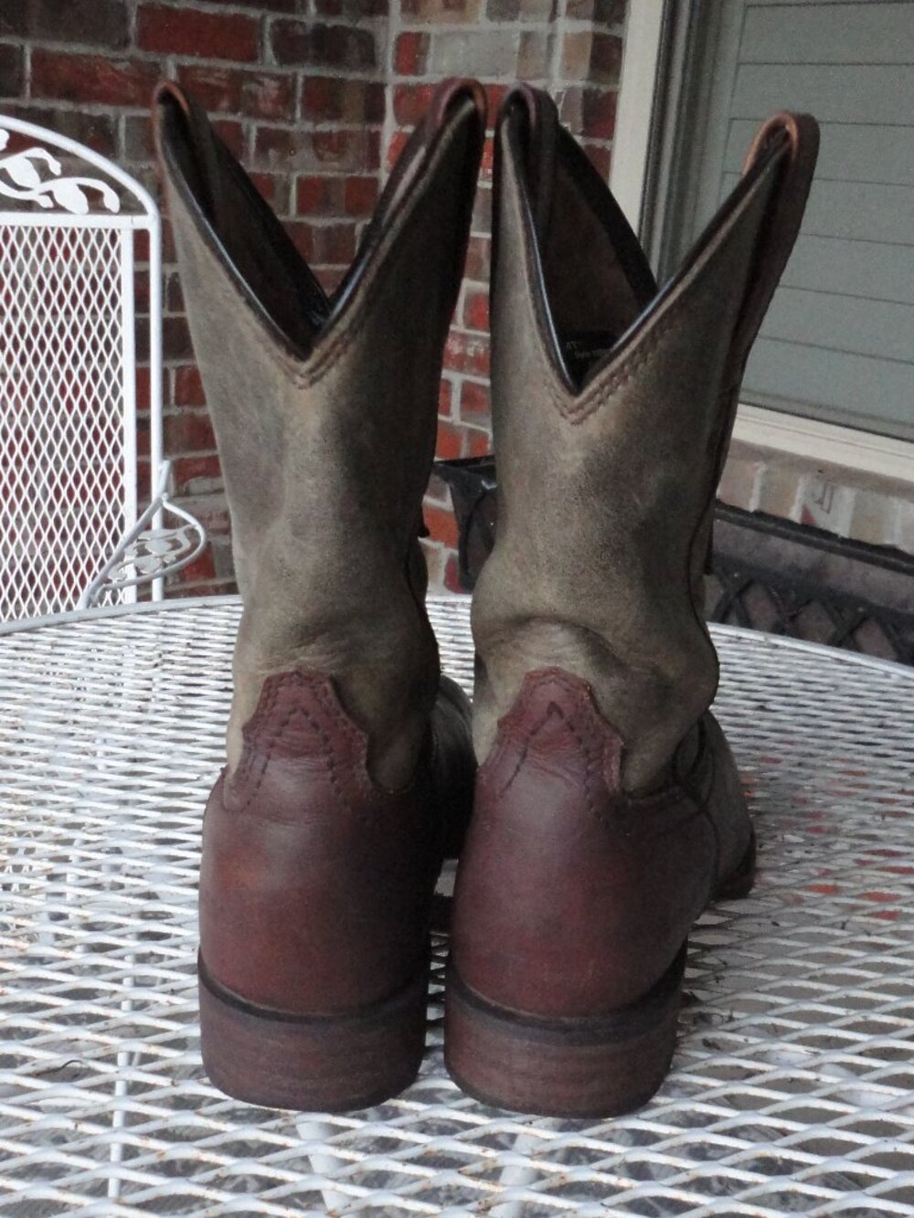 ARIAT Men's Brown Leather Hybrid Patriot Square Toe Boots Size 8D - Picture 6 of 13